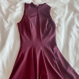Burgundy mini dress